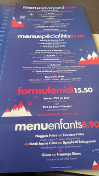 Restaurant Le Boccalatte à Chamonix-Mont-Blanc menu