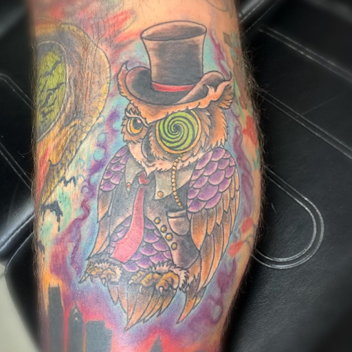 Explore color sleeve tattoo ideas, creative tattoo ideas in Myrtle Beach, available at Myrtle Beach Ink