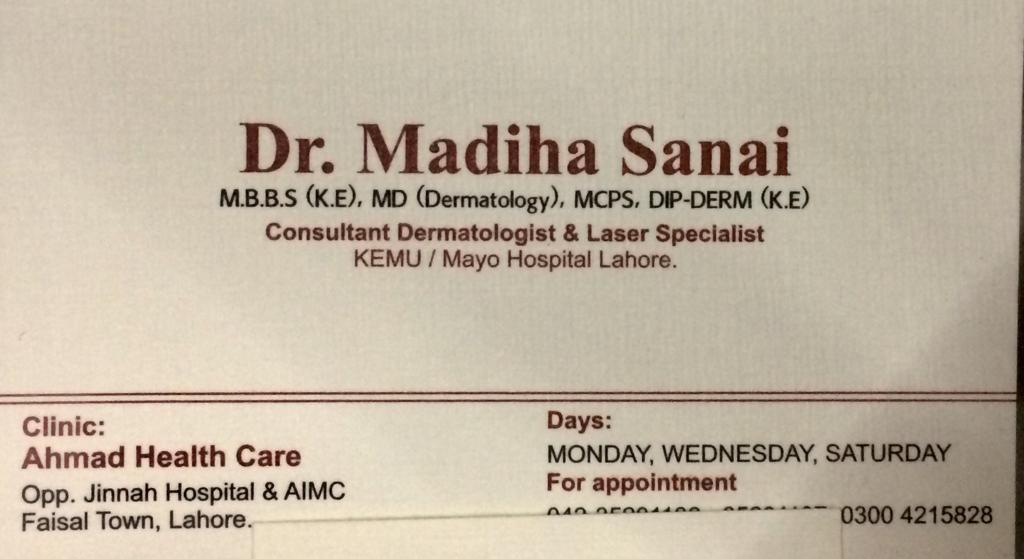 Dr. Madiha Sanai