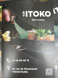 Itoko à Paris menu