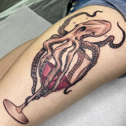 Explore ballerina tattoo ideas, creative tattoo ideas in Savannah, available at tattoos by delan