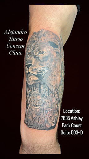 Explore bass clef tattoo ideas, creative tattoo ideas in Orlando, available at Alejandro Tattoo & Body Piercing - Orlando