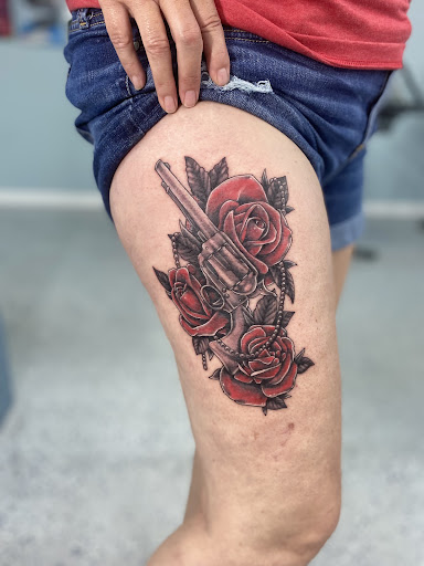 Explore husband name tattoo ideas, creative tattoo ideas in Ocala, available at Beauty in a Canvas Tattoo and Art Gallery