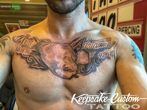 Explore black tattoo cover up ideas, creative tattoo ideas in Salisbury, available at Keepsake Custom Tattoo & Body Piercing Laser Tattoo Removal