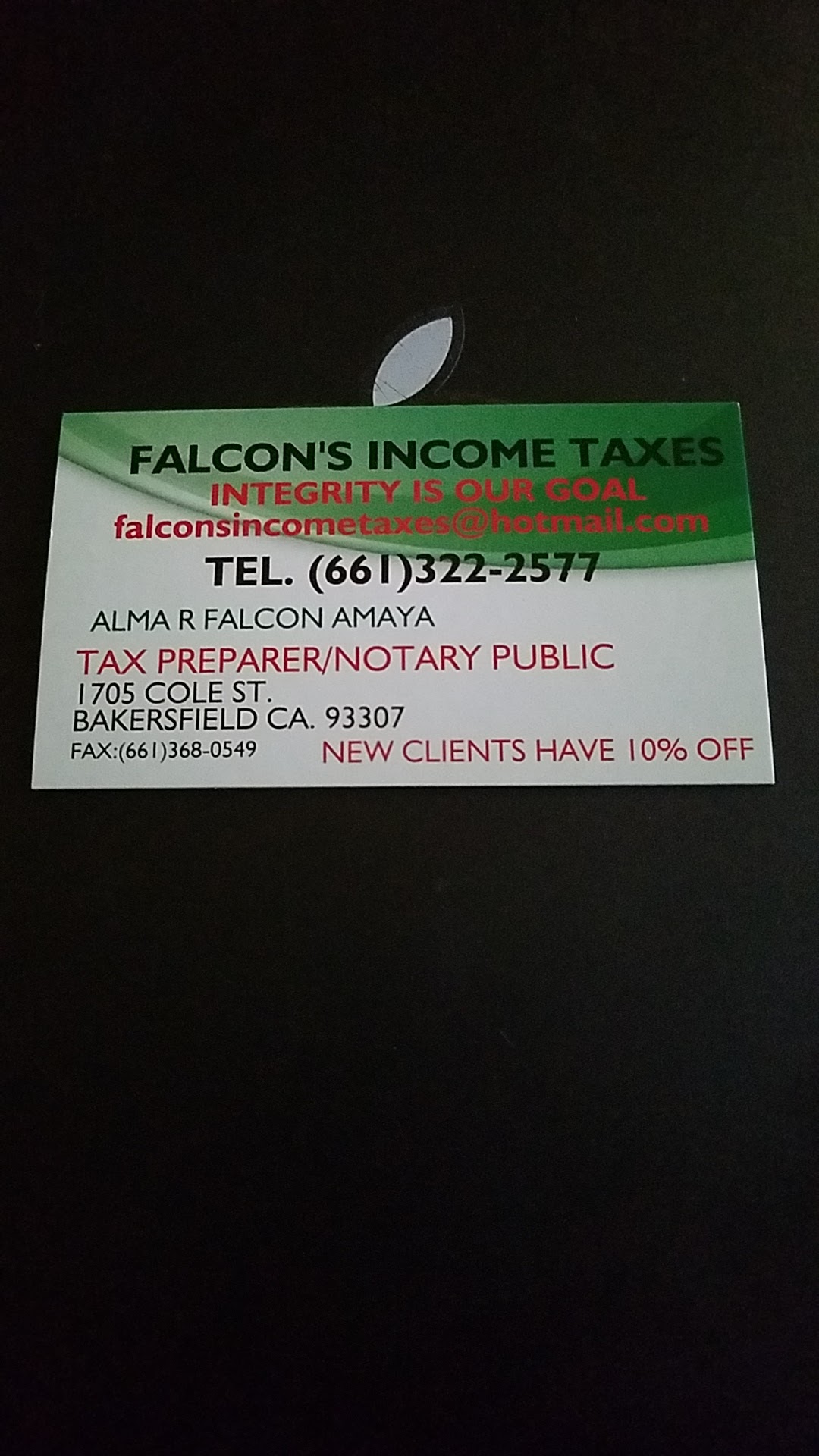 Income Tax Falcons(BEHIND BLUE HIOUSE)