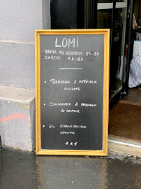 Café Lomi à Paris (le menu)