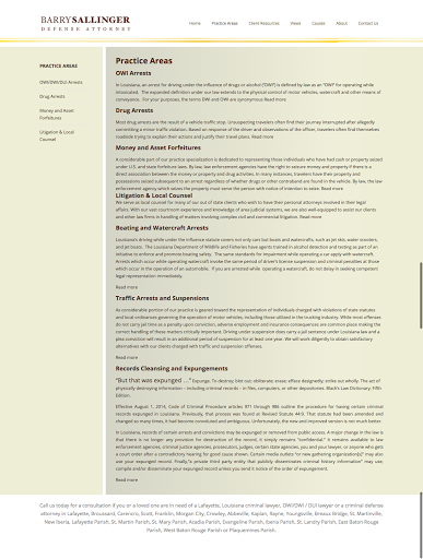 Barry Sallinger Law, 820 East St. Mary Blvd., Lafayette, LA 70502, Attorney