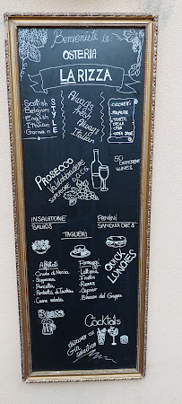 Menu du Osteria La RIZZA à Valdobbiadene
