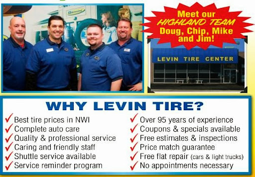 Tire Shop «Levin Tire & Service Center - Highland», reviews and photos, 9500 Indianapolis Blvd, Highland, IN 46322, USA