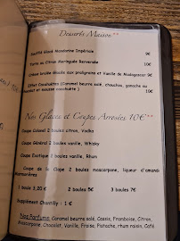 Carte du Restaurant de la Marine à Narbonne