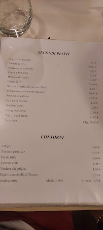 Restaurant italien Trattoria Pizzeria Al Castellaro à Boccon (le menu)