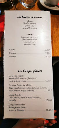 Le Jardin à Deauville menu