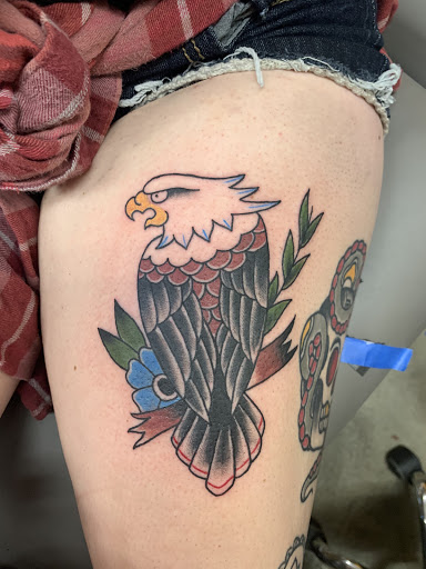 Explore cover up star tattoo ideas, creative tattoo ideas in Fresno, available at True Anchor Tattooing