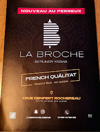 Restaurant de döner kebab La Broche - Kebab Berlinois Le Perreux à Le Perreux-sur-Marne (la carte)