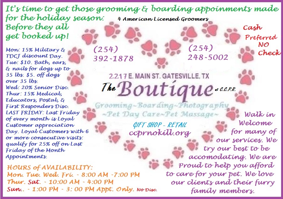 THE BOUTIQUE Grooming & Boarding