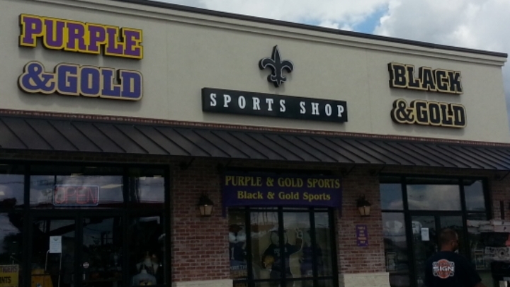 Purple & Gold Sports Shop/ Black & Gold Sports