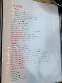 Menu / carte de Langousta à Paris