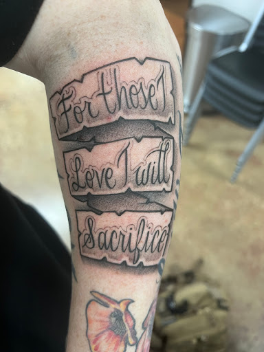 Explore stitch and angel tattoo ideas, creative tattoo ideas in Oklahoma City, available at Oklahoma Tattoo Collective