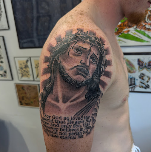 Explore titanic tattoo ideas, creative tattoo ideas in Bargersville, available at Angels and Demons Tattoo