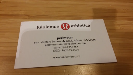 Sportswear Store «lululemon», reviews and photos, 4400 Ashford Dunwoody Rd #2405, Dunwoody, GA 30346, USA