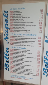 Menu du Bella Napoli à Savona
