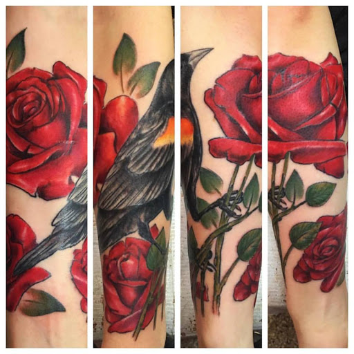 Explore airplane tattoo ideas, creative tattoo ideas in Rochester, available at Mellow Madness Tattoo Parlor