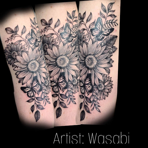 Explore tattoo frame ideas, creative tattoo ideas in Florence, available at West Coast Tattoo & Body Piercing