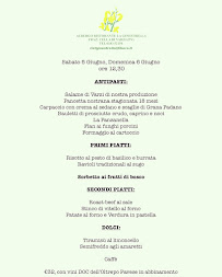 La Ginestrella à Varzi menu