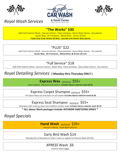 Car Detailing Service «Royal Car Wash & Detail Center», reviews and photos, 5900 South Gessner, Houston, TX 77036, USA