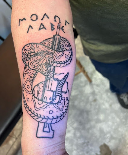 Explore king and queen tattoo ideas, creative tattoo ideas in Dickinson, available at The Empty Canvas Tattoo