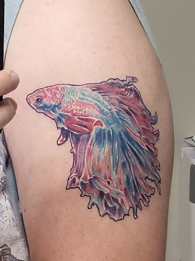 Explore insanity tattoo ideas, creative tattoo ideas in Loganville, available at Blue Siren Tattoos