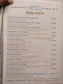 Carte du Ristorante Mare dell'Etna F.lli Spina à Mascali