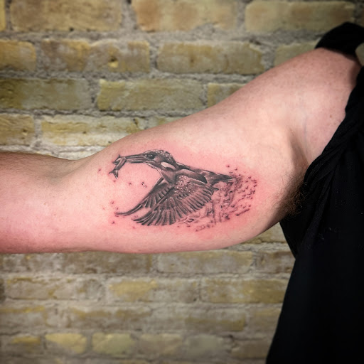 Explore tribal sleeve tattoo ideas, creative tattoo ideas in Dillon, available at Lacuna Studios