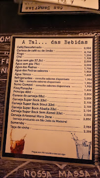 Pizzeria A Tal da Pizza à São João da Madeira - menu / carte