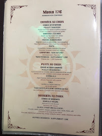 Menu / carte de Suraj Restaurant indien pakistanais à Nantes