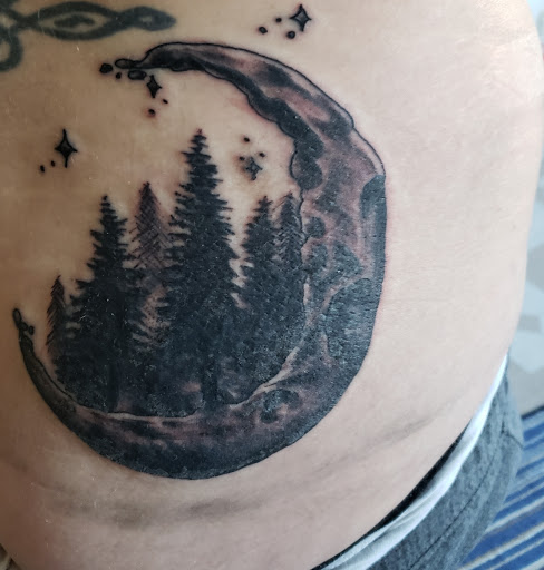 Explore kratos tattoo ideas, creative tattoo ideas in Greenville, available at Darke Wave Tattoo