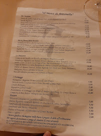 Restaurant Rigoletto à Parma (le menu)