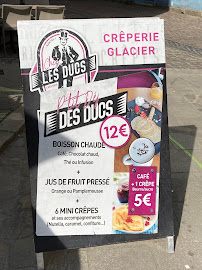 Carte du Restaurant Crêperie Glacier CHEZ LES DUCS à Nantes