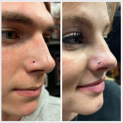 Explore moon and star tattoo ideas, creative tattoo ideas in Dubuque, available at Julia Frank Piercing