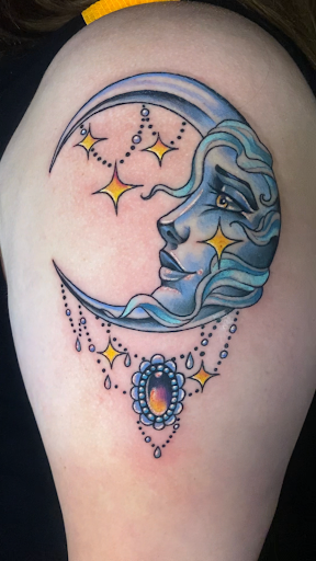 Explore new born tattoo ideas, creative tattoo ideas in Concord, available at Arrows and Embers Custom Tattoo