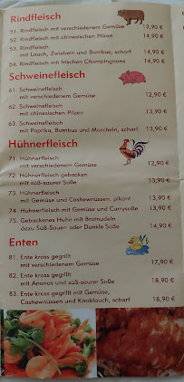 Menu du New Mongolei à Ahrensburg