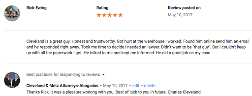 Personal Injury Attorney «Law Offices of Cleveland & Metz», reviews and photos