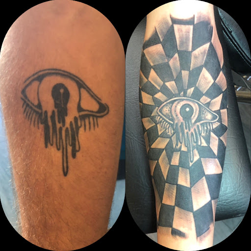 Explore cover up tattoo ideas, creative tattoo ideas in Pottsville, available at Good Vibrations Ink Tattoo and Body Piercing