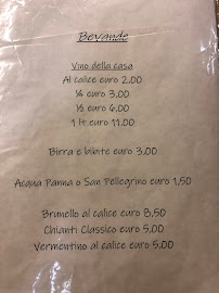 Trattoria Mario à Florence menu
