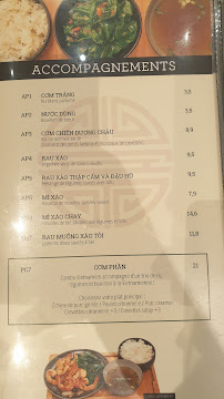 Restaurant vietnamien Comme au Vietnam à Paris - menu / carte