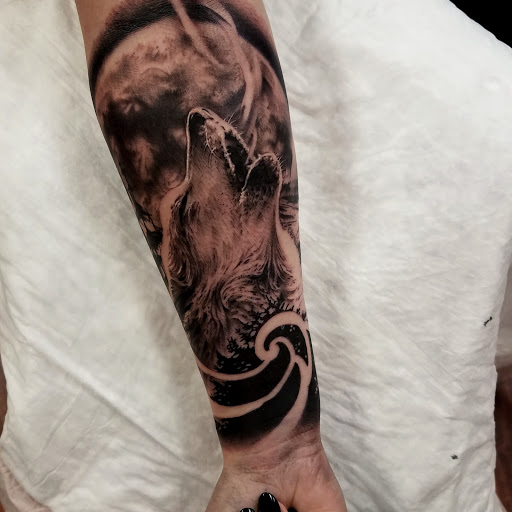 Explore shadow tattoo ideas, creative tattoo ideas in Dubuque, available at Grim River Tattoo