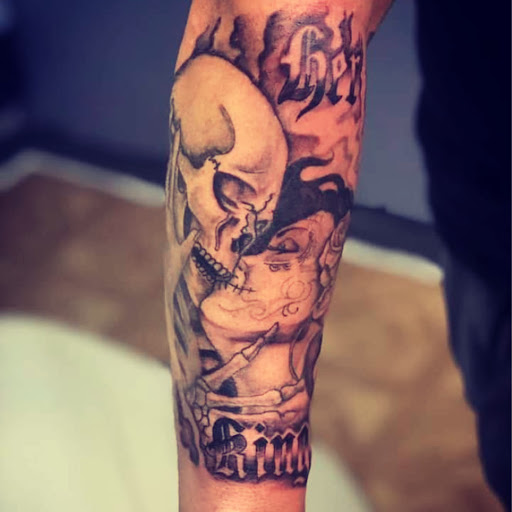 Explore gambit tattoo ideas, creative tattoo ideas in Puyallup, available at Get Right Studios