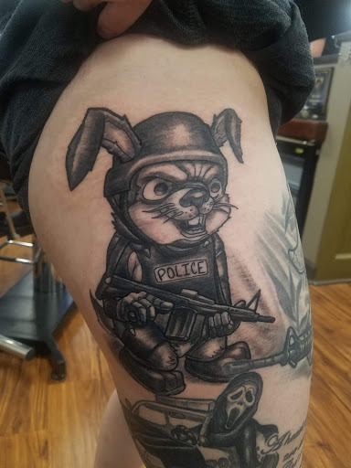 Explore american traditional chest tattoo ideas, creative tattoo ideas in Lombard, available at New Hope Tattoo