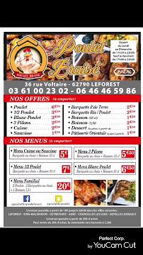 Menu / carte de O POULET BRAISE à Leforest