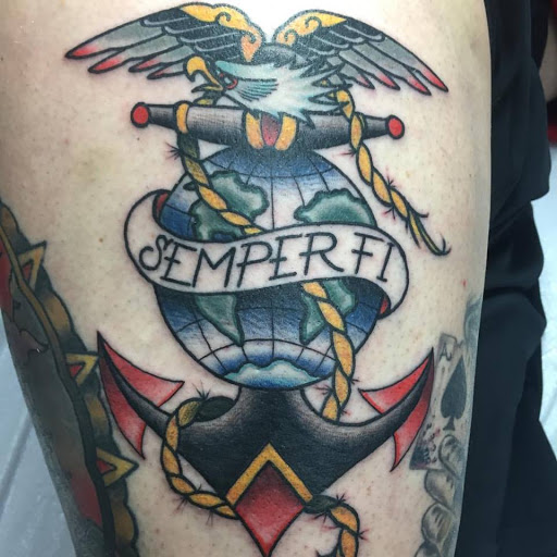 Explore western sleeve tattoo ideas, creative tattoo ideas in East Lansing, available at Splash of Color Tattoo & Piercing Studio